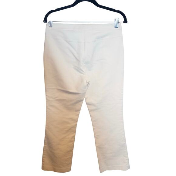 Theory Crop Moleskin Cream Twill Mid Rise Pant Size 2 - Picture 3 of 5